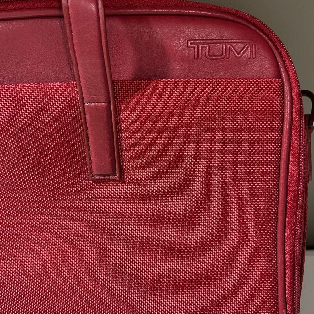 Tumi Large Business Crimson Red Laptop Bag